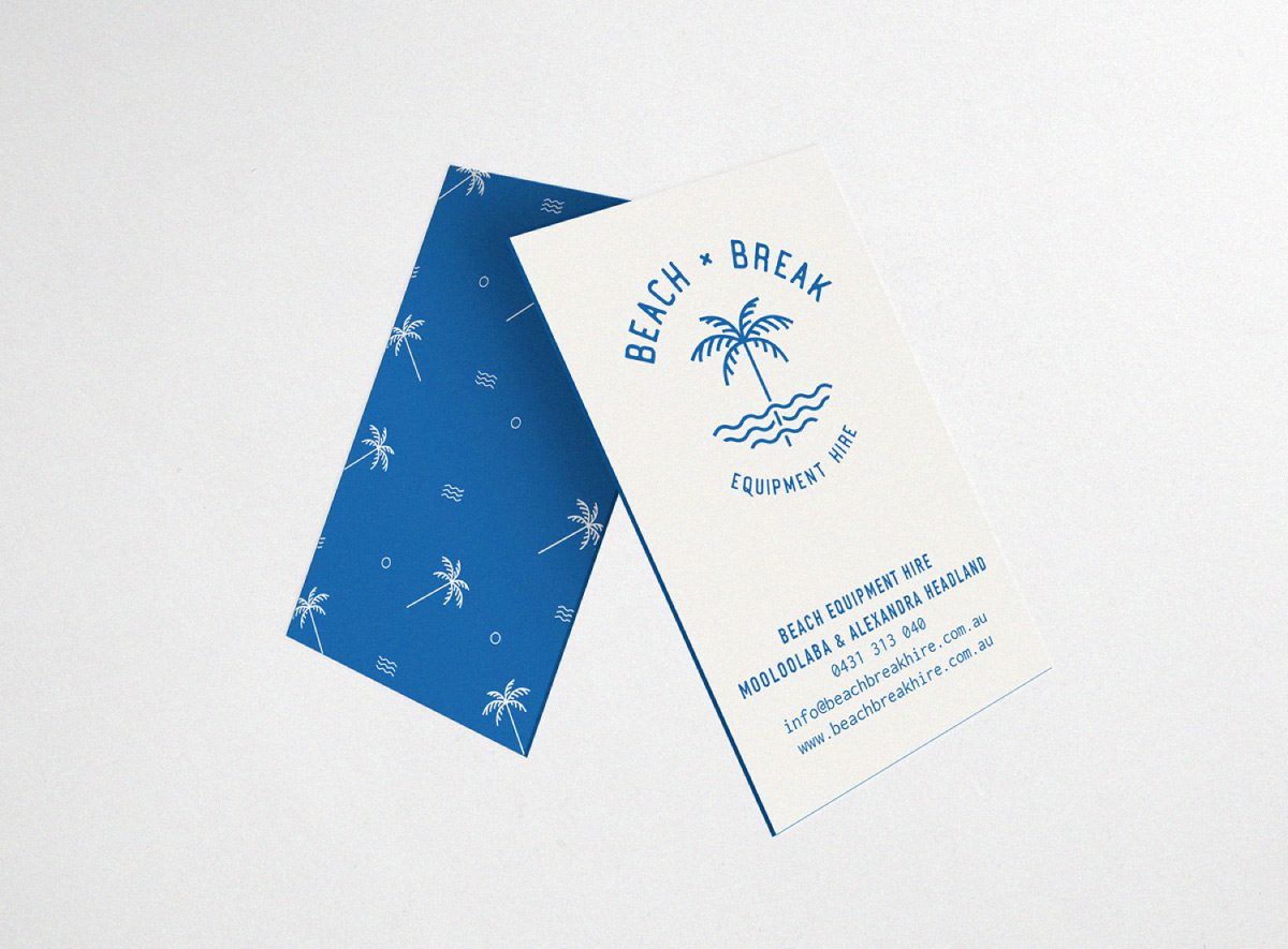 Beach Break business card design